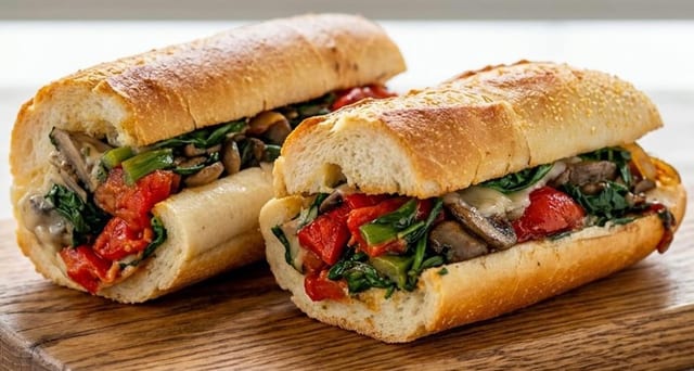 Hot Veggie Sandwich.