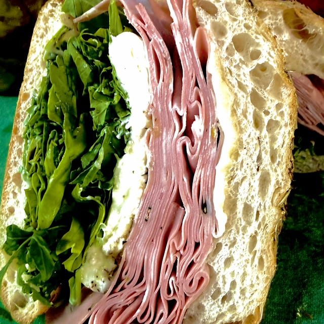 Mortadella Sandwich.
